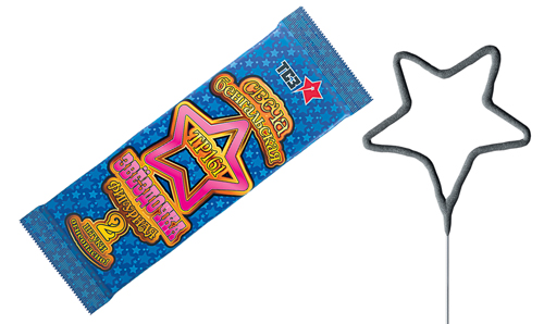  Бенгальские свечи фигурные 2 шт "Звездочка"  в Приозерске